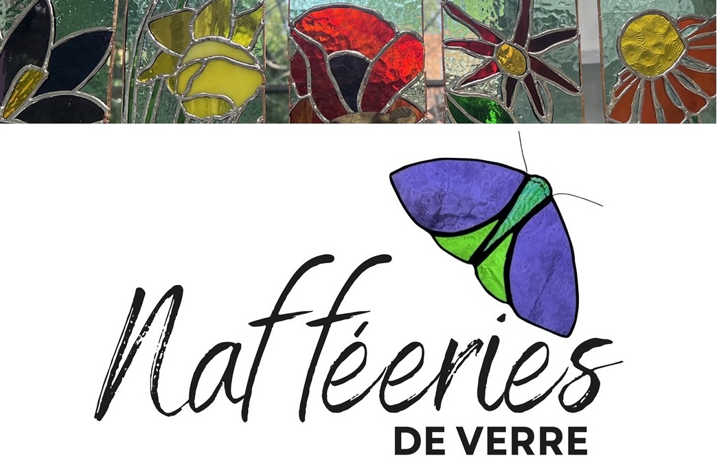 Nafféeries de Verre - Handcrafted Stained Glass Art Banner